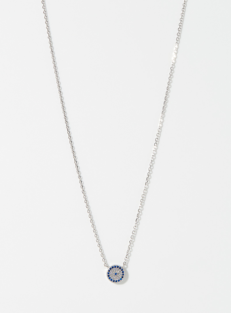 Simons Silver Royal blue stone chain for women