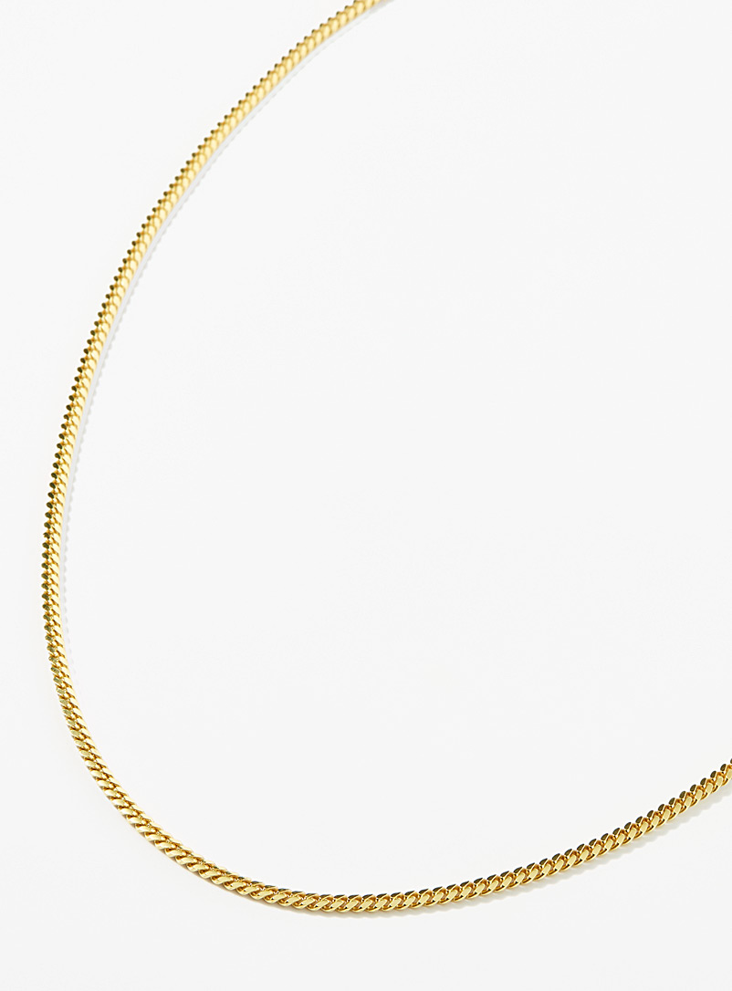 Le 31 Golden Yellow Fine link chain necklace for men
