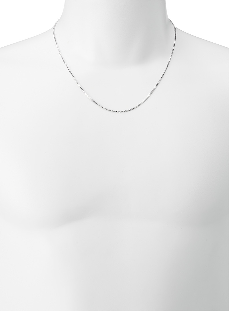 Le 31 Silver Silver Venetian link chain necklace for men