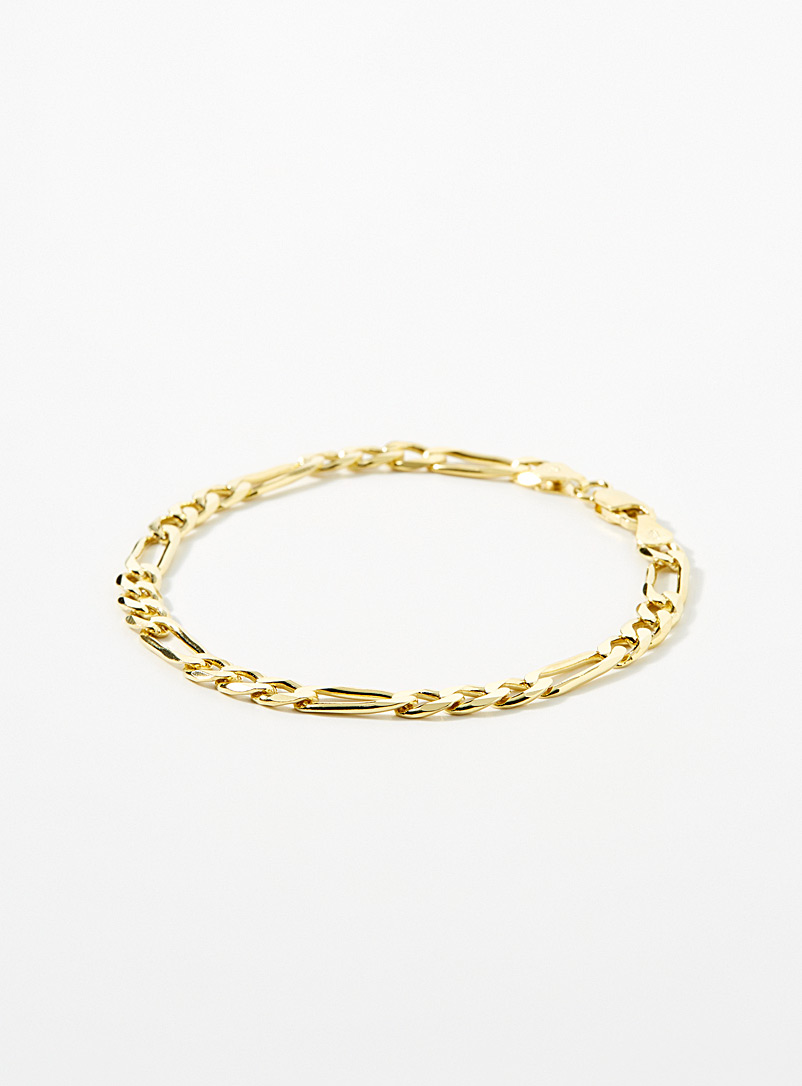 Le 31 Golden Yellow Figaro-link bracelet for men