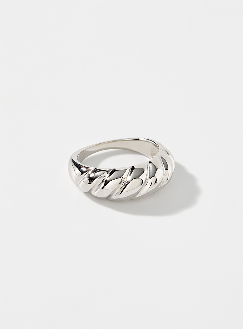 Simons Silver Silver twisted ring for women