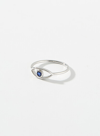 La fine bague argent mauvais oeil