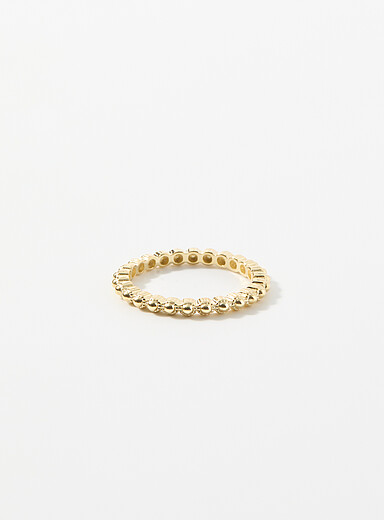Textured silver ring