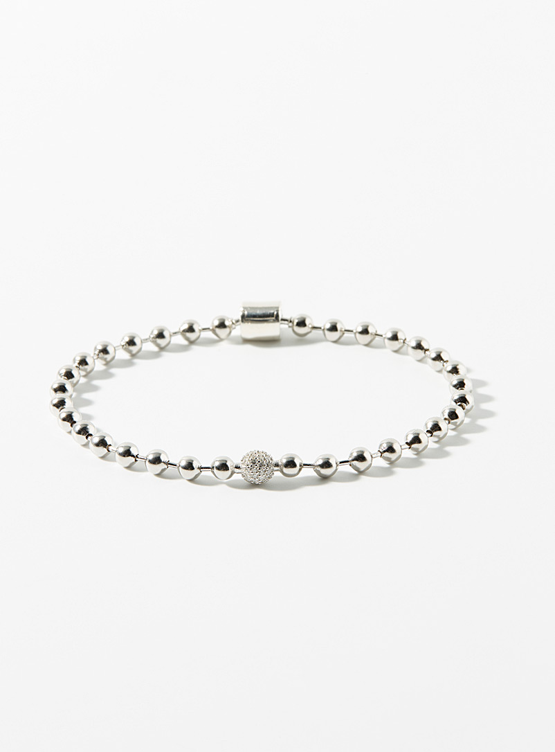 Simons Silver Silver ball bracelet for women