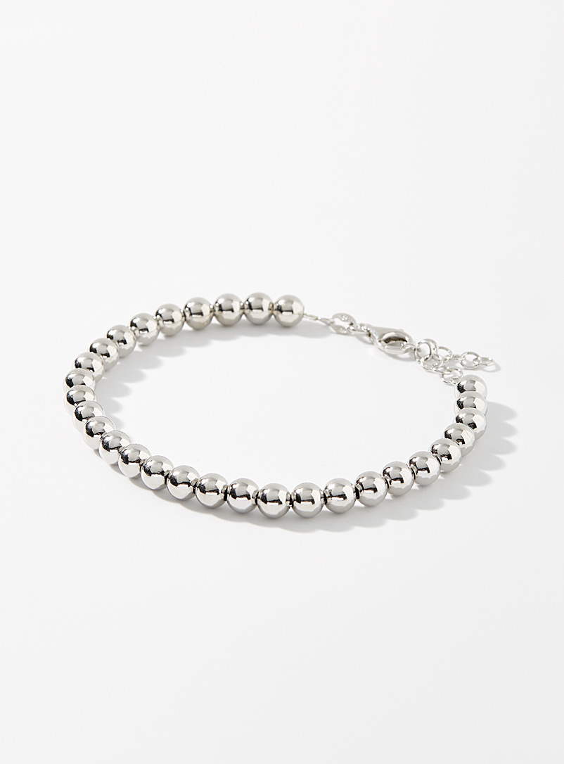 Simons Silver Silver bead bracelet for women