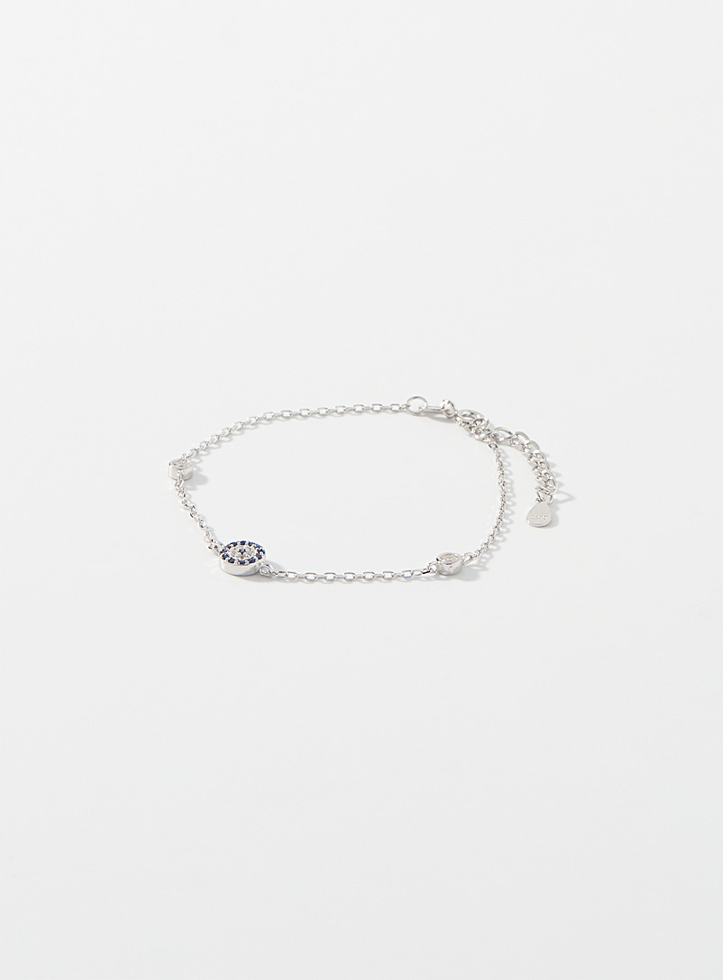 Simons Silver Royal blue stone bracelet for women