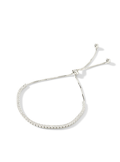 Cubic zirconia silver bracelet