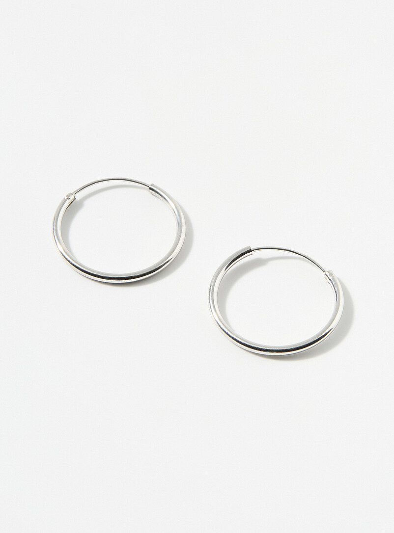 Minimalist Silver Hoops