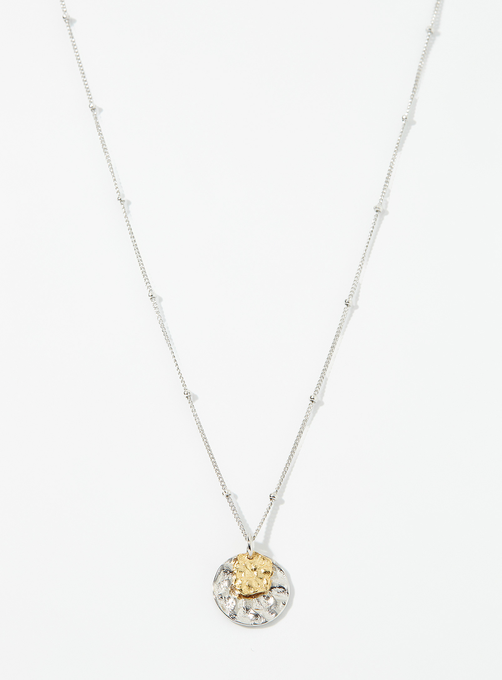 Simons - Women's Hammered-charm necklace