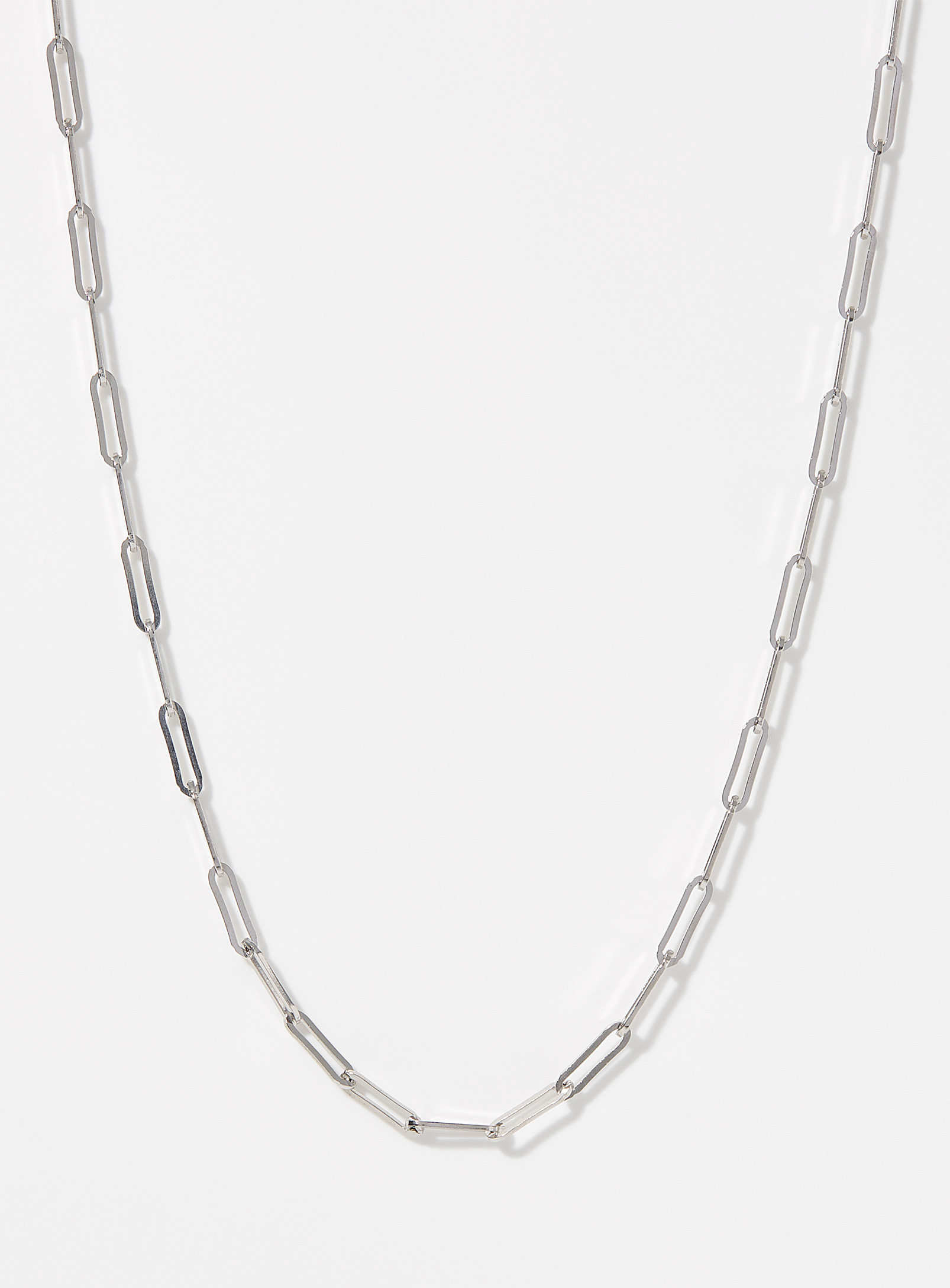 Simons - Women's Paperclip link silver chain