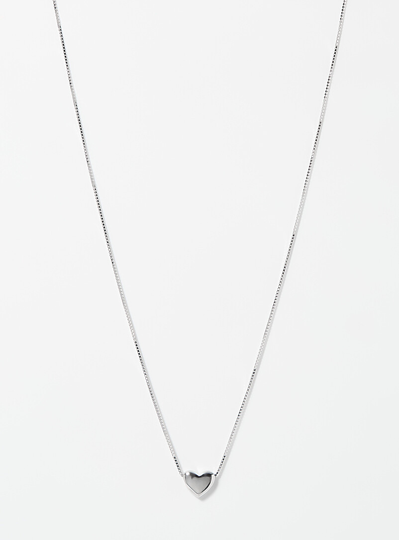 Fine Heart Silver Chain