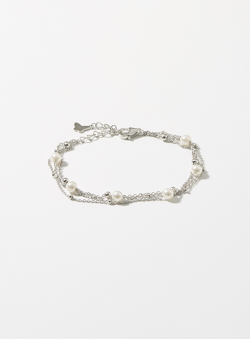 Small Pearl Three-Row Bracelet