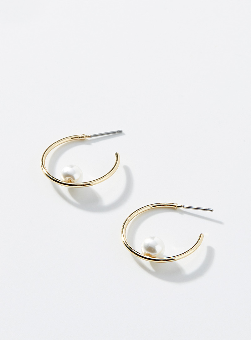 Pilgrim Assorted Pearly open hoop earrings for women