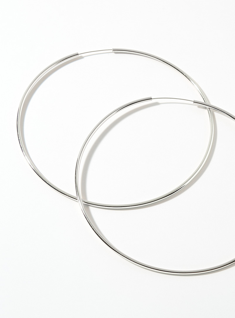 Pilgrim: Les anneaux minimalistes géants Argent pour femme