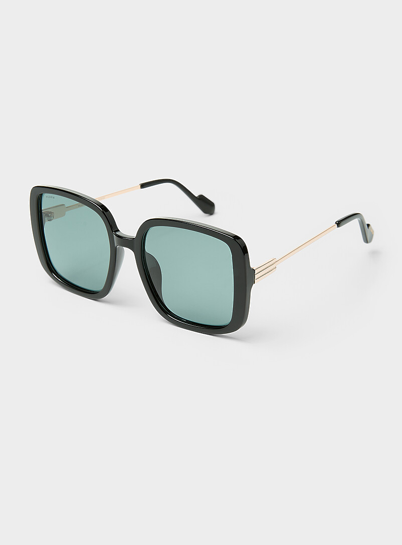 Pilgrim Taupe Aliet polarized oversized square sunglasses for women