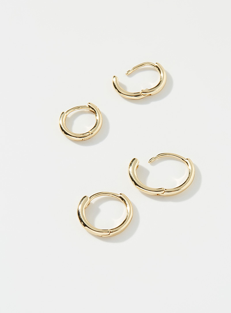 Pilgrim: Les petits anneaux métalliques Ensemble de 2 Assorti pour femme