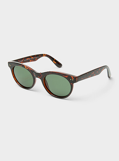 Les lunettes de soleil rondes &eacute;caille de tortue polaris&eacute;es Jelena