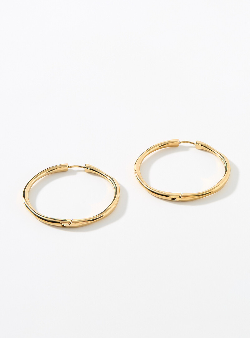 Pilgrim Silver Haze large hoops for women