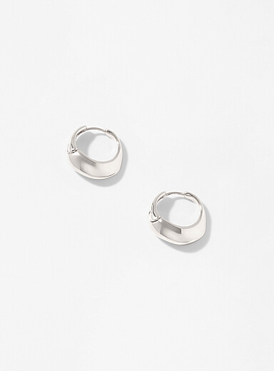 Organic shape hoops <b>Exclusive Simons x Pilgrim collection</b>