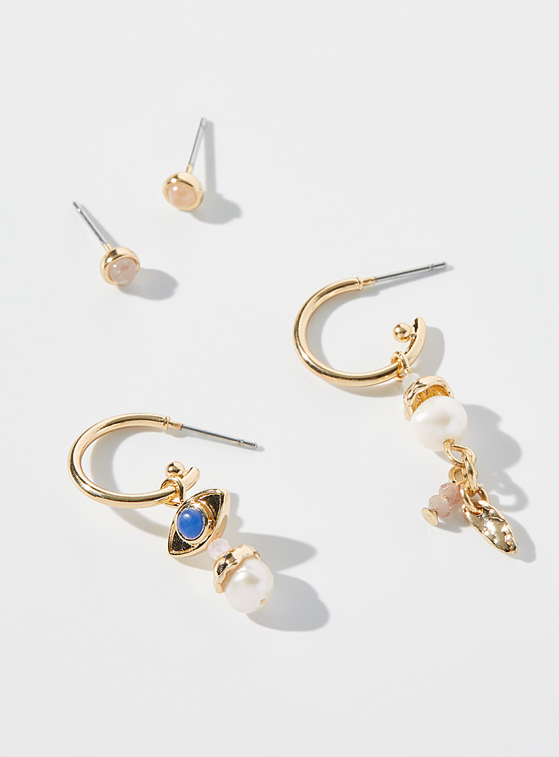 Pilgrim Assorted Fantasy earrings Set of 2 for women