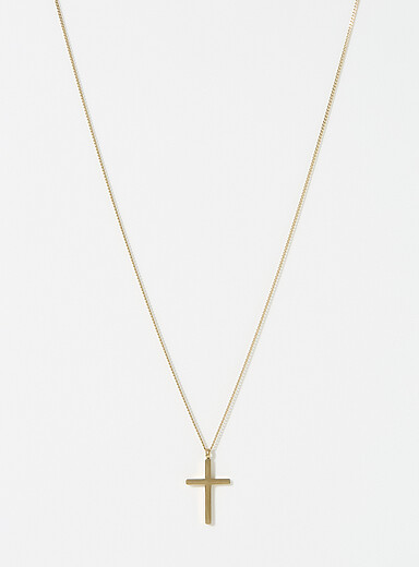 Minimalist cross pendant necklace