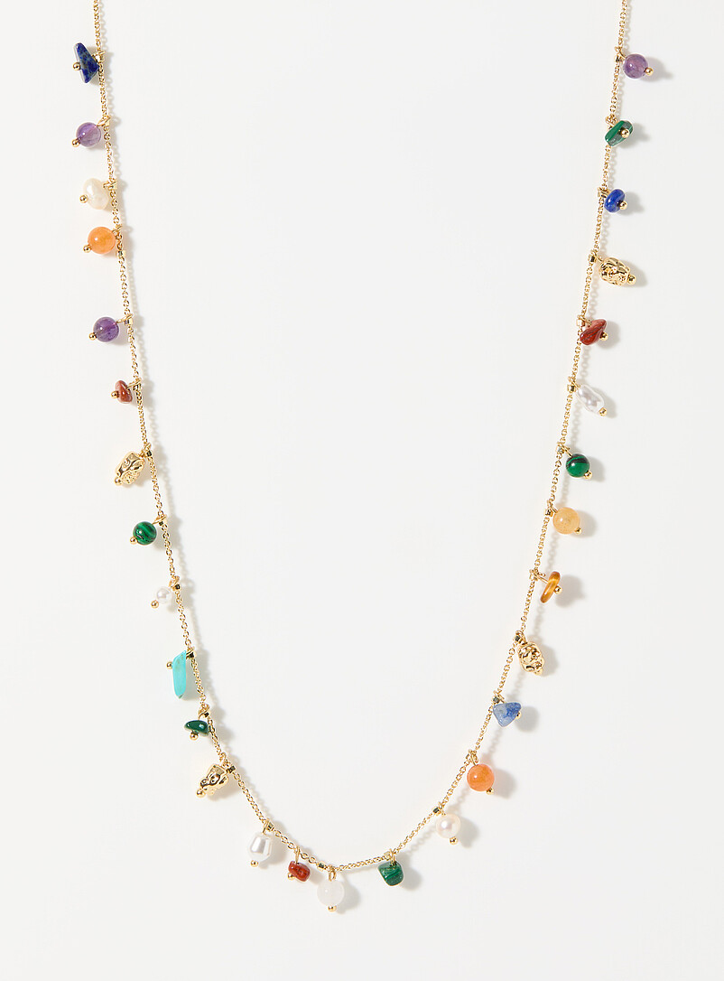 Small mixed gemstone necklace | Pilgrim | Men's Necklaces | Simons