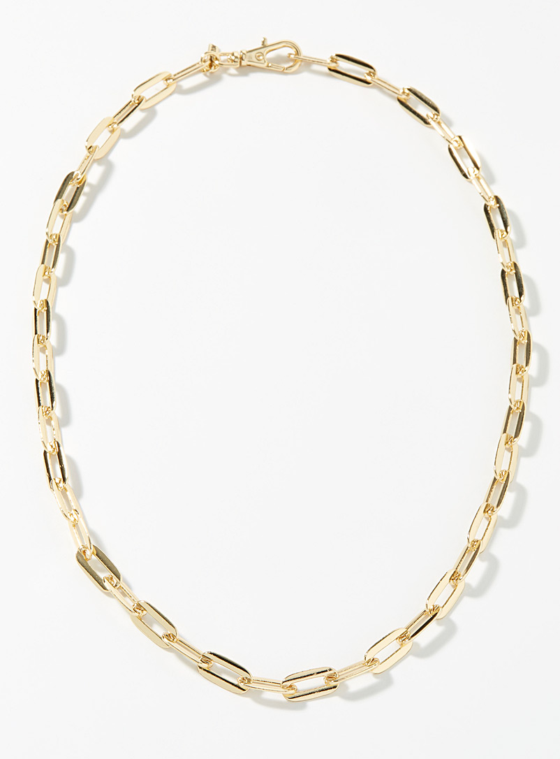 Pilgrim Assorted Paperclip link golden necklace for women
