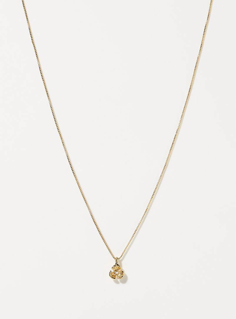 Pilgrim: Le collier coquelicot doré Assorti pour femme