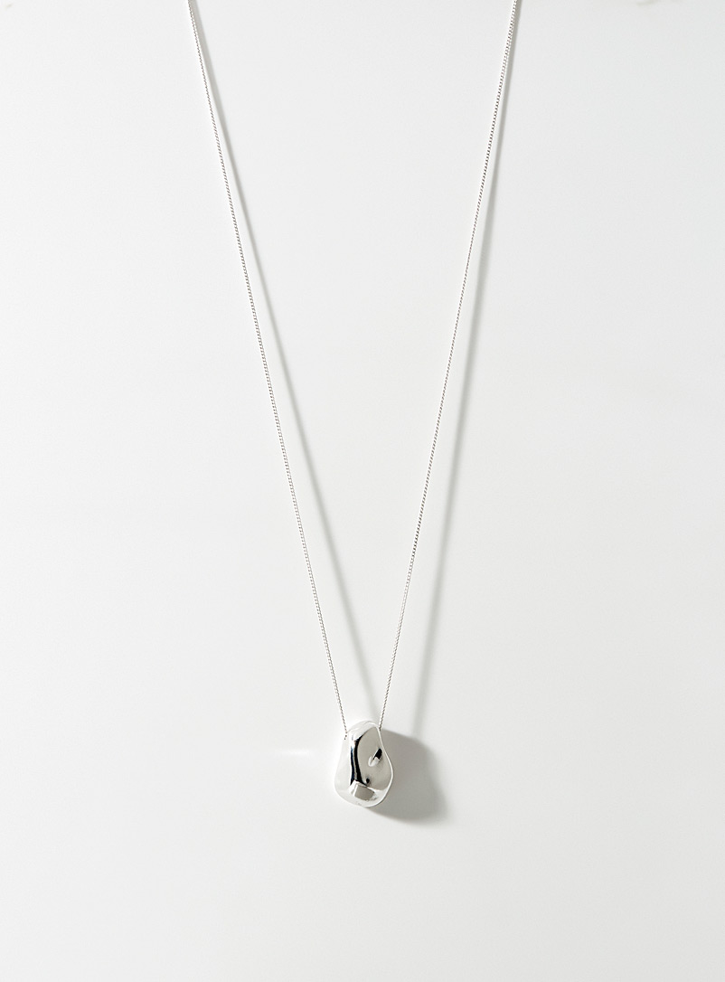 Pilgrim Black Asymmetric pendant chain for women
