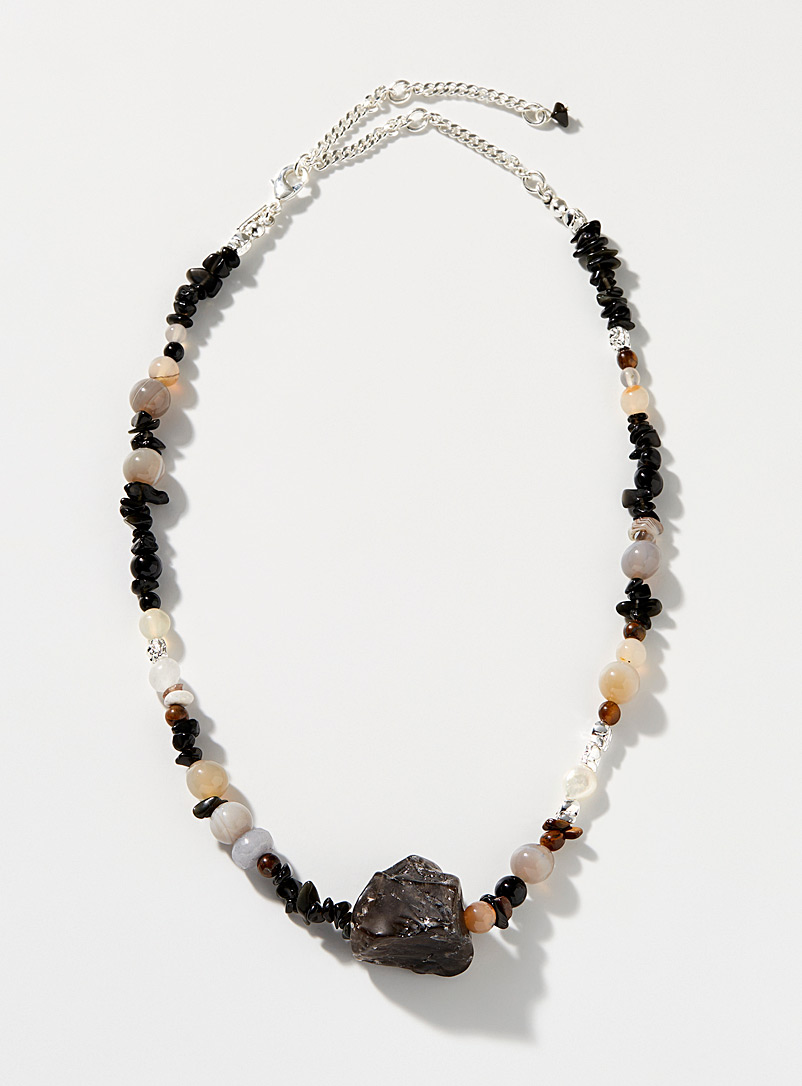Pilgrim: Le collier pierres côtières Écru à motifs pour femme
