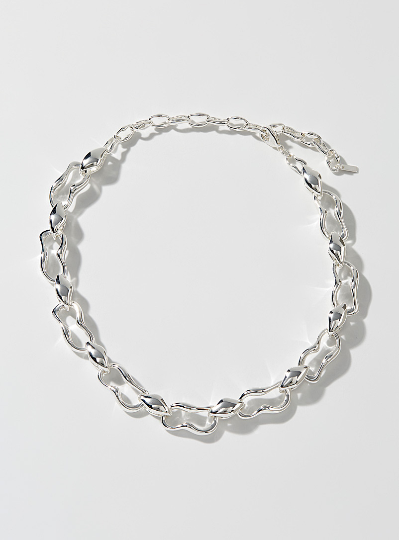 Pilgrim Silver Silver wavy-link chain for women