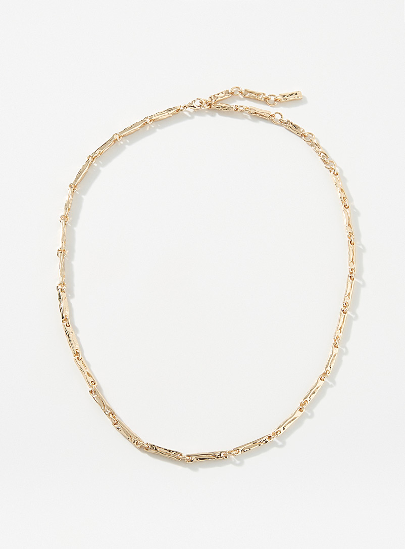 Pilgrim Assorted Textured rectangular-link chain for women