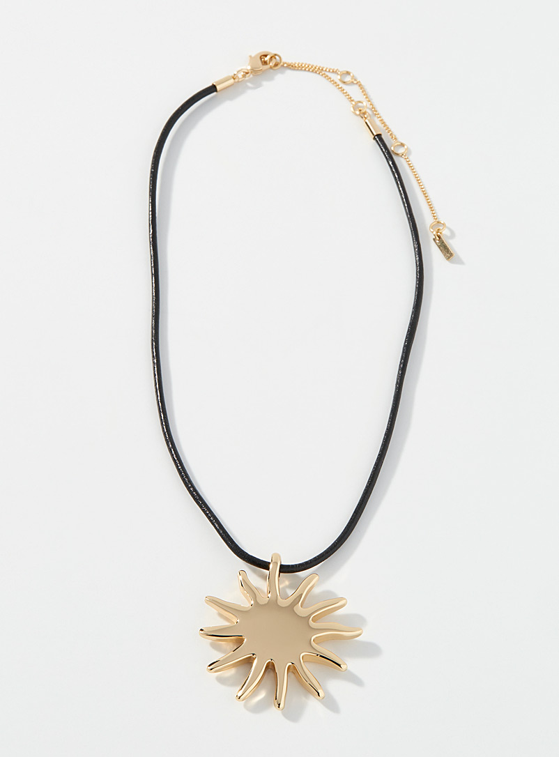 Pilgrim Assorted Golden sun cord necklace for women