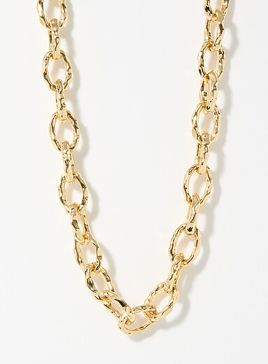 Oval wavy link chain necklace <b>Exclusive Simons x Pilgrim collection</b>