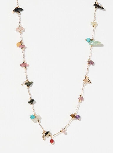 Here colourful semi-precious stone necklace