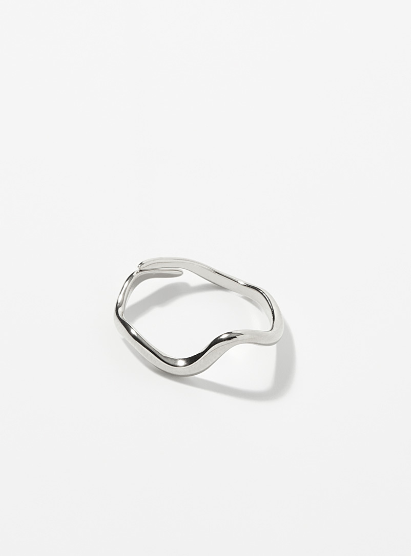 Pilgrim Silver Wavy ring for women