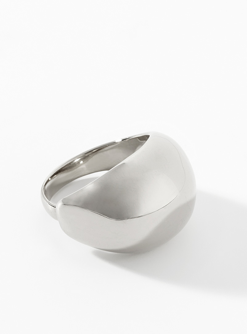 Pilgrim Silver Adjustable domed ring for women