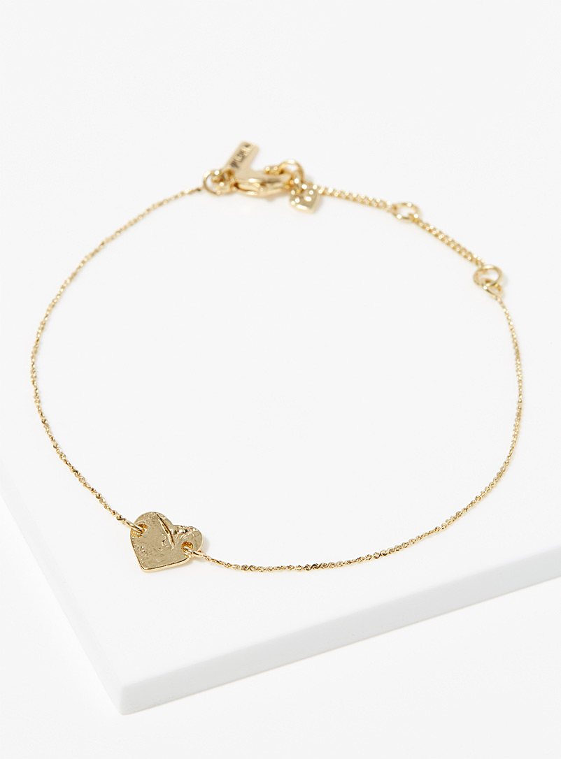 Pilgrim: Le bracelet coeur doré Assorti pour femme