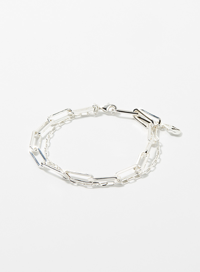 Pilgrim Silver Silvery duo bracelet for women