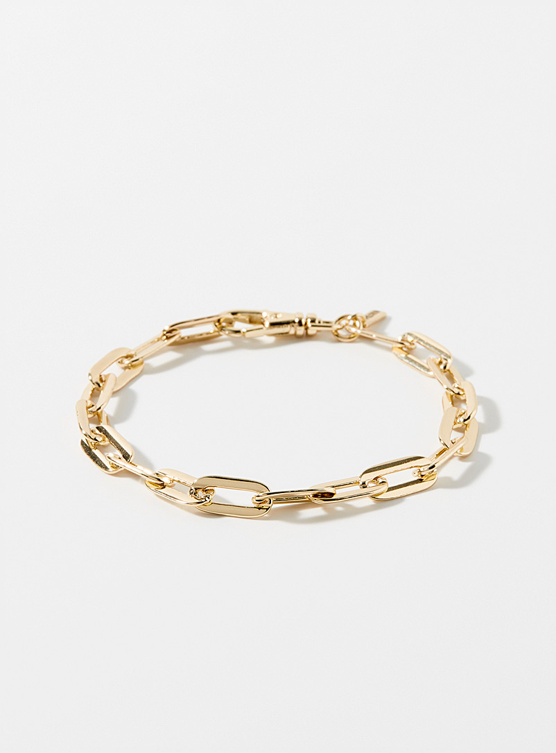 Paperclip link golden bracelet | Pilgrim | Shop Women's Bracelets ...