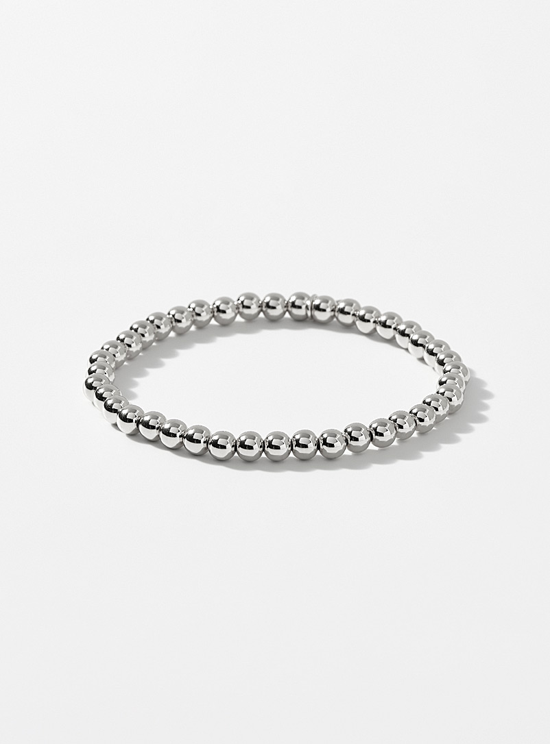 Pilgrim: Le bracelet billes métalliques Argent pour femme
