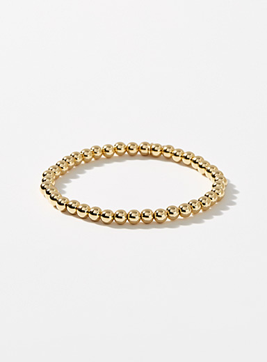 Metallic bead bracelet