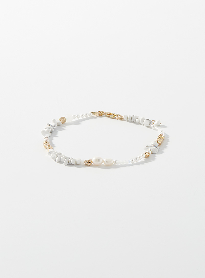 Pilgrim White Pearly treasures ankle chain for women
