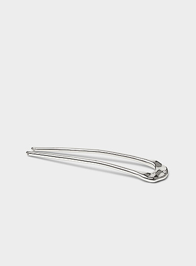 Hammered hair pin