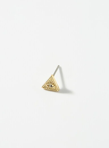 La boucle d'oreille triangle &oelig;il mystique