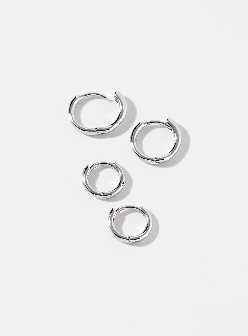 Varied metallic hoops Set of 2 product image (primary)