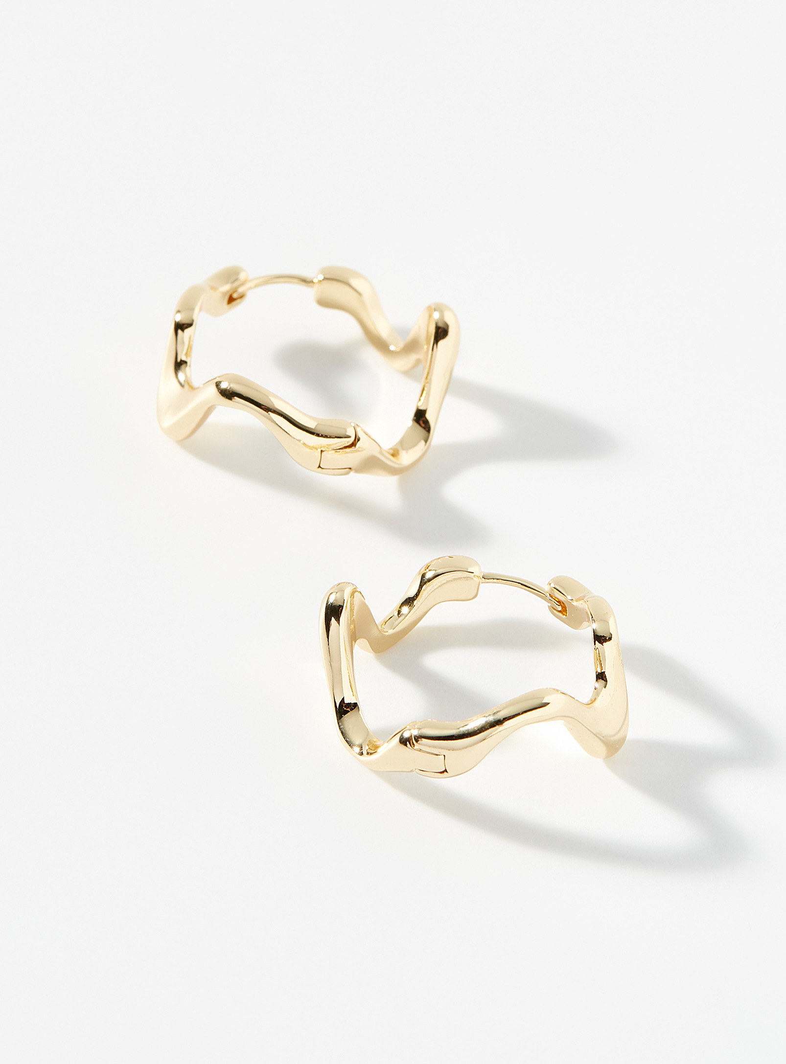 Pilgrim Curved Hoops In Gold