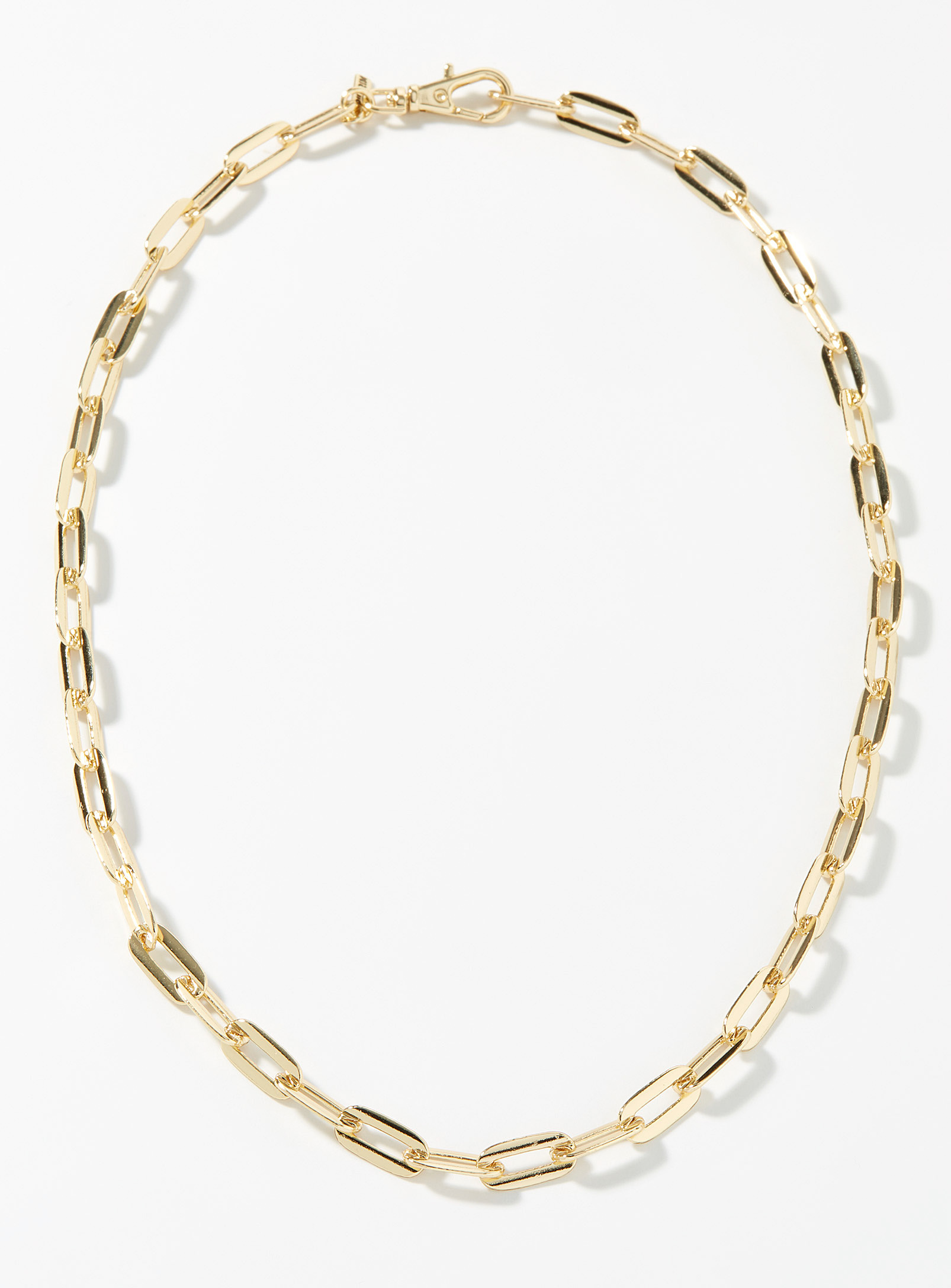 Pilgrim - Women's Paperclip link golden necklace