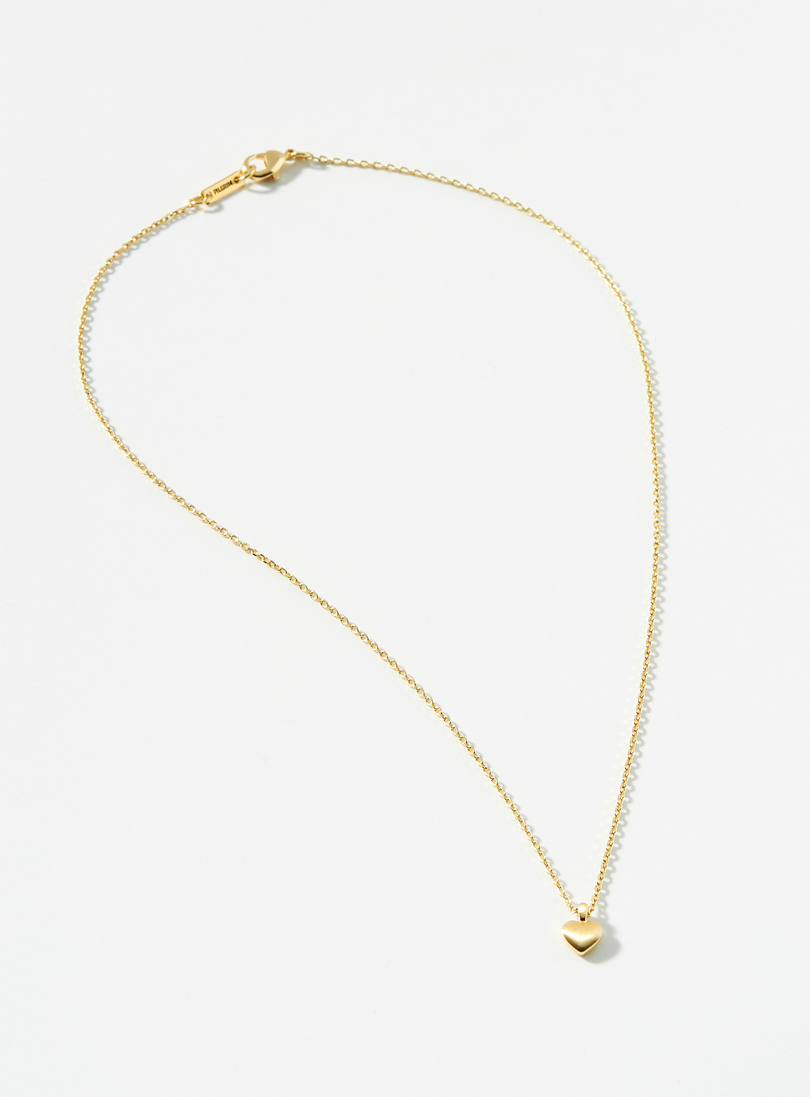 Pilgrim - Women's Small gold heart chain