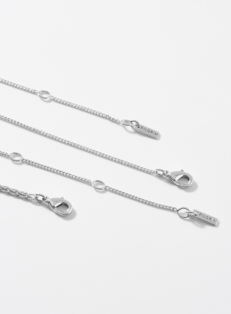 Hammered medallion chains Set of 2 product image 2